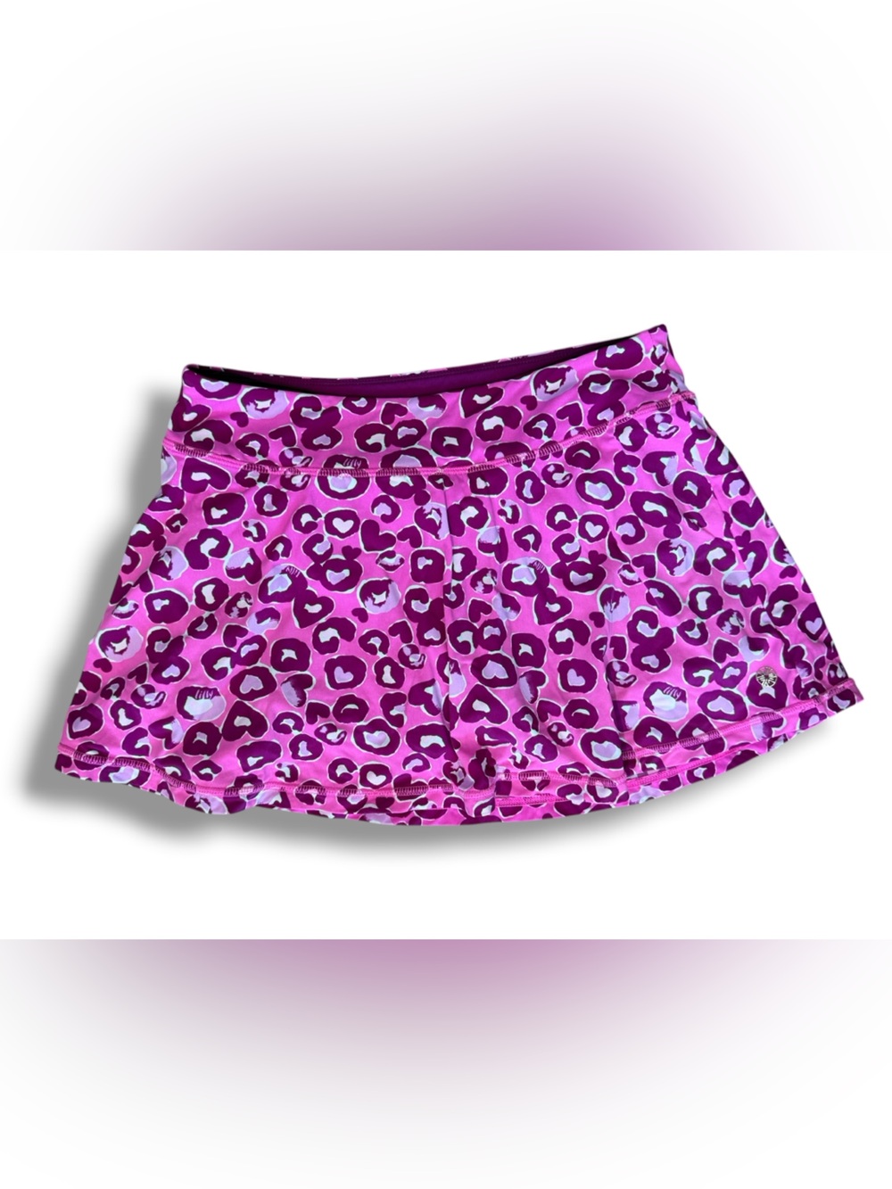 Lilly Pulitzer Luxletic Pink Leopard Print Skirt Skirt Performance Size S